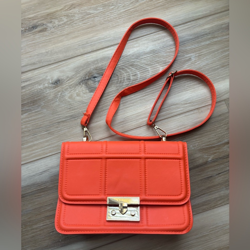 Neon Orange Crossbody Bag